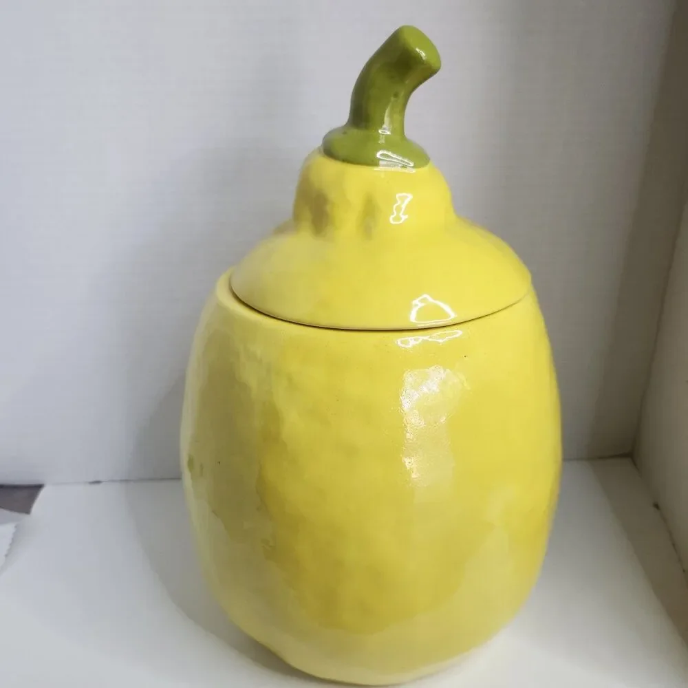 Vintage Large Yellow Lemaon Cookie Jar